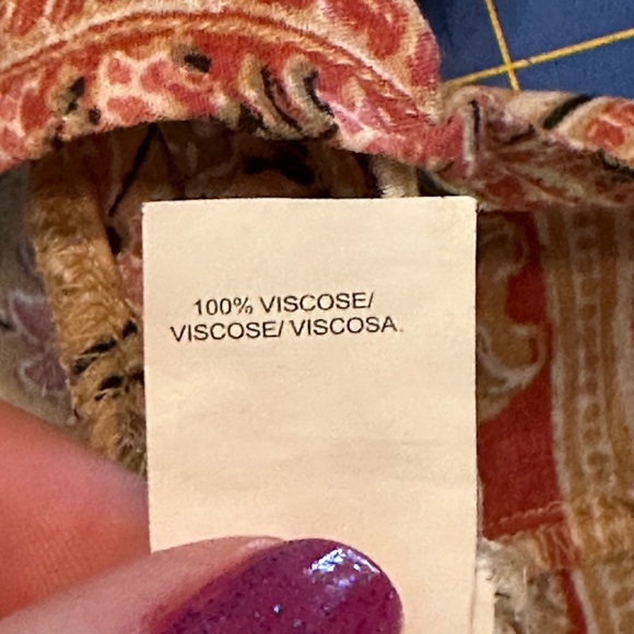 Lucky Brand Pull On Boho Peasant Blouse Tassels Long Sleeves V Neck - Picture 3 of 5